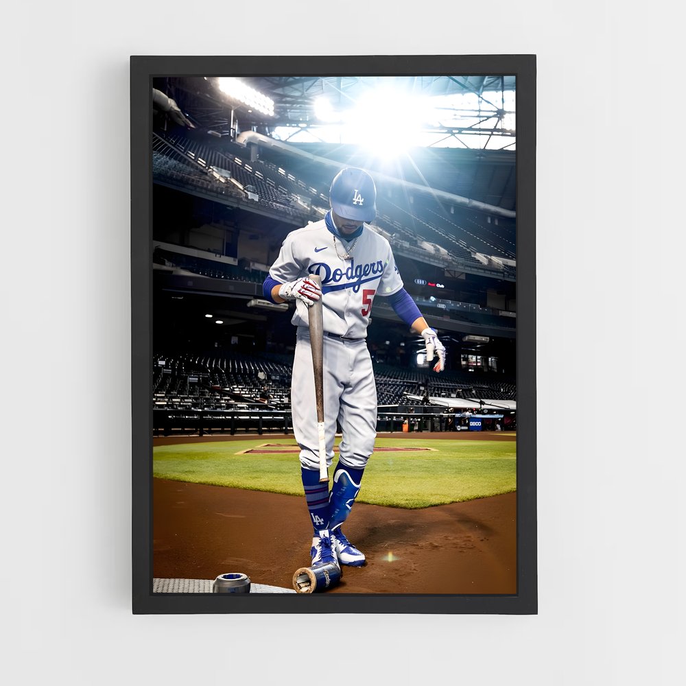 Poster Mookie betts traces – affiche Baseball (vue 2)
